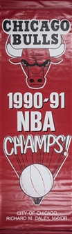 1990-91 Chicago Bulls Championship City of Chicago Street Banner